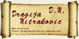 Dragija Mitraković vizit kartica
